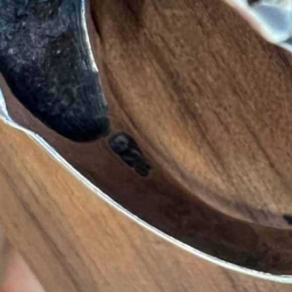 Vintage Square cut Turquoise Ring Handmade Solid 925 Sterling Silver about sz. 7 - Picture 13 of 16